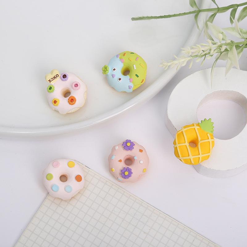 Cartoon Donut Trendy Handpainted Resin Material Summer 2021 Collection