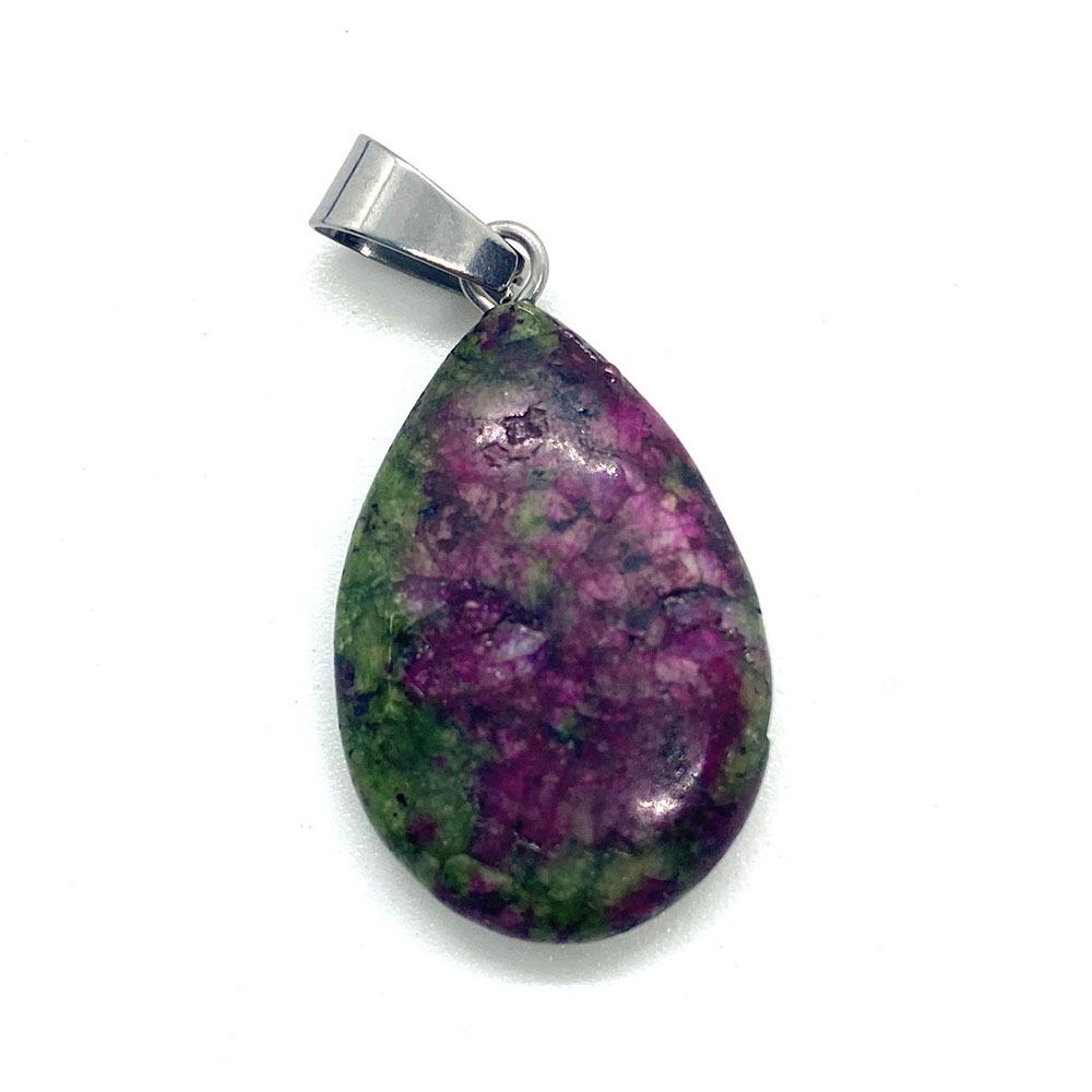 Opal Teardrop Pendant, 17x27mm Stone, Single Hole Melon Seed Buckle, DIY Necklace Jewelry Accessory