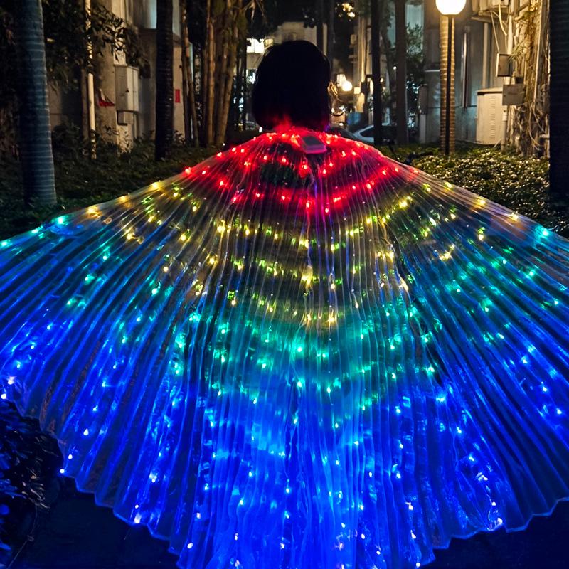 LED Luminous Butterfly Wings - Belly Dance, Fairy Costume, Catwalk Fluorescent Cloak