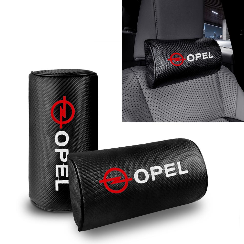 1/2pc Car Seat Headrest Neck Support Pillow Travel Rest Accessories For Opel Astra H J Insignia Mokka Zafira Corsa Car Valve Cap