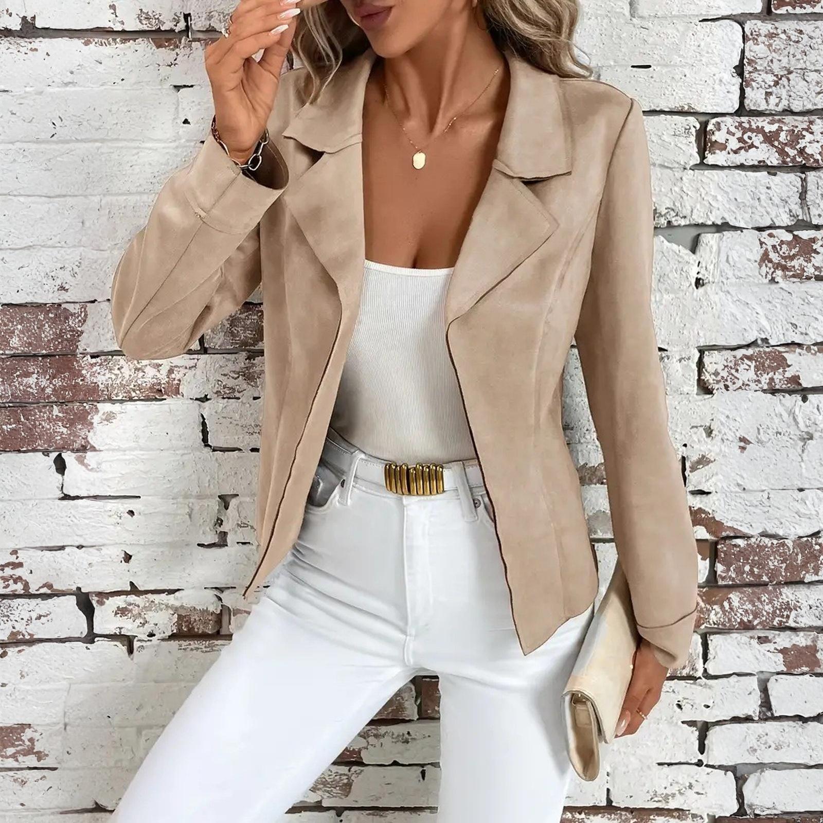 

Женская модная однотонная куртка-кардиган с V-образным вырезом и длинными рукавами на пуговицах XL хаки