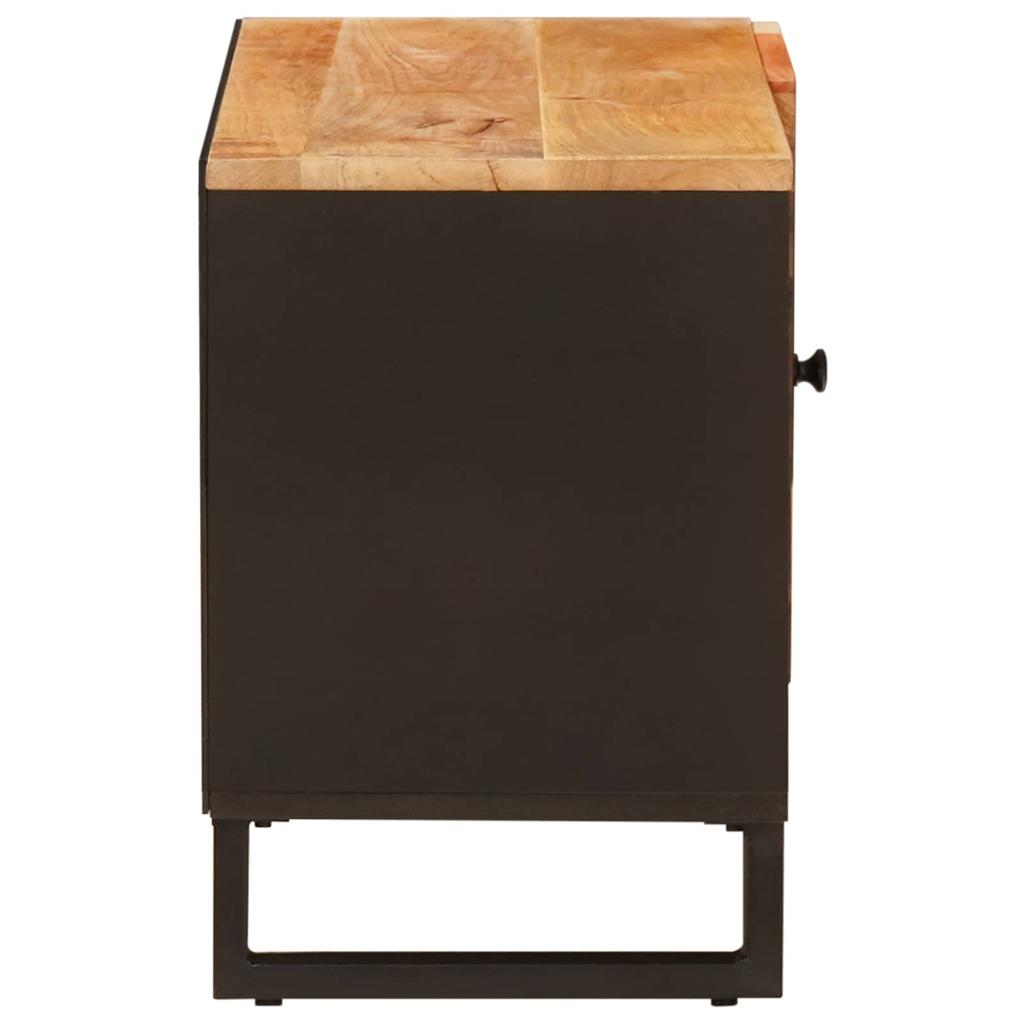 TV Cabinet with Shelf Brown 80 X 33 X 46 Cm Solid Mango Wood
