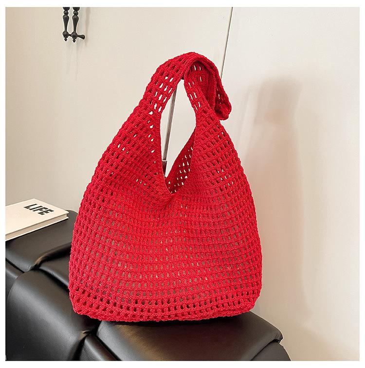 

Новая вязаная сумка плетеная сумка сумка через плечо повседневная женская сумка приморский отдых богемная сумка красный