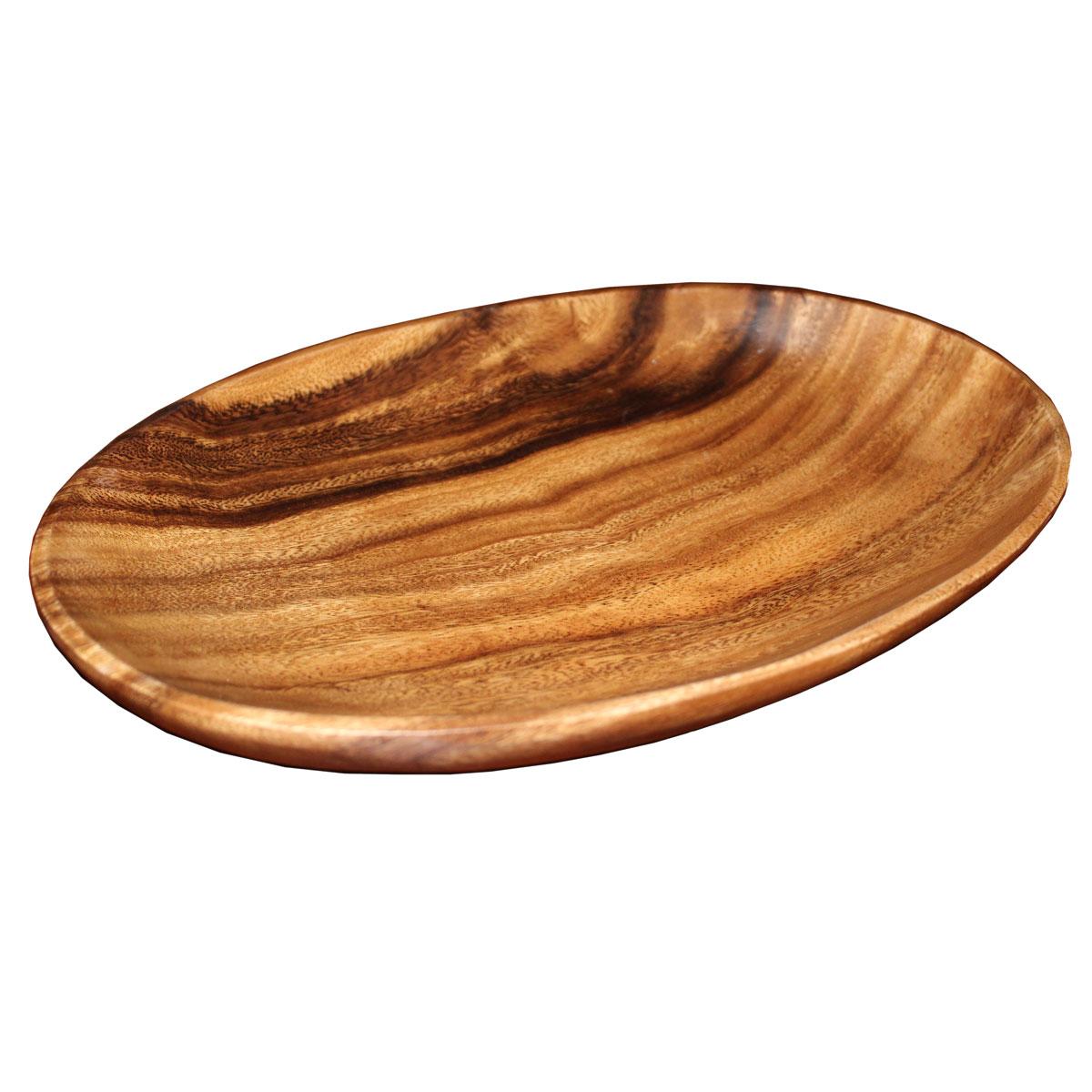 

2pcs/3pcs/4pcs Oval Wooden Plate Dinner Plate 1x8x12 inches 2 pcs