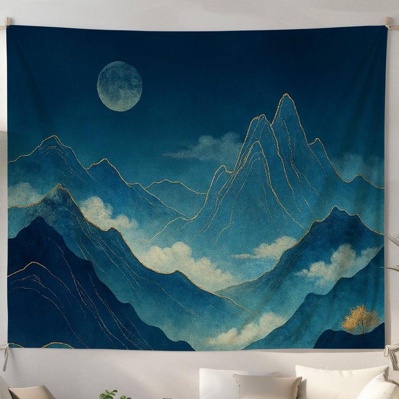 Midnight Mountains tapestry 75x100 чёрный