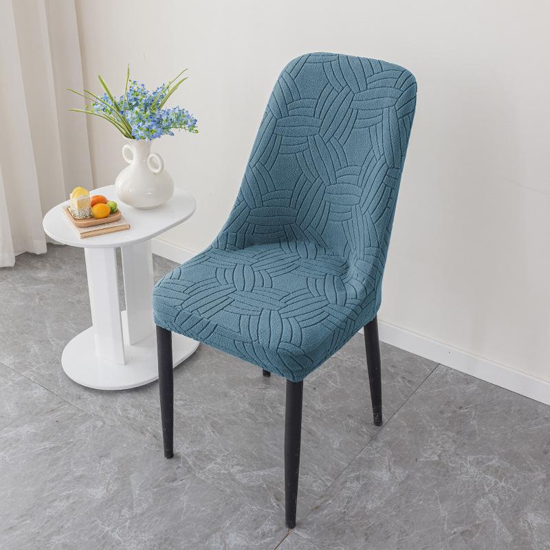 Thickened Jacquard Chair Cover Corn Velvet Enlarged Elastic Curved Chair Cover Restaurant Home Chair Cover Dust-proof and Wear-resistant