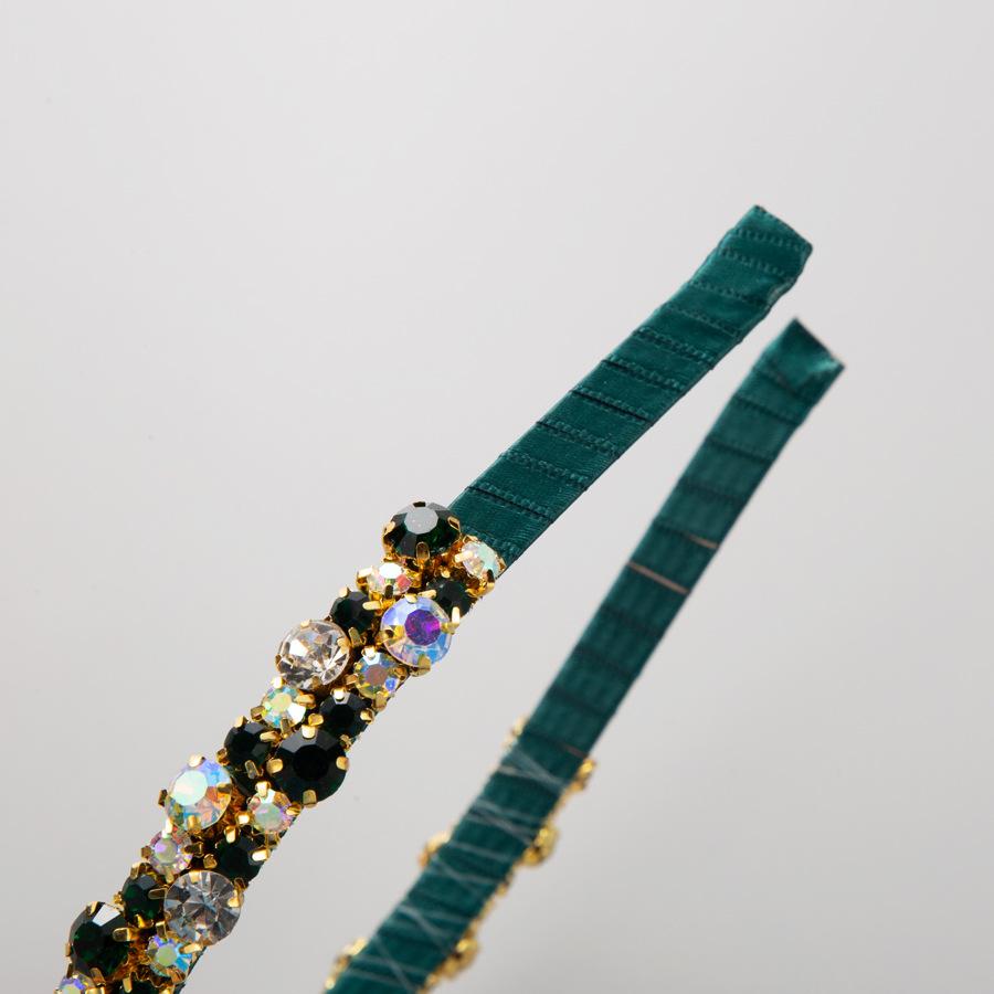 Sparkling Colorful Rhinestone Hairband Luxury Gold Base Prom Headpiece Wedding Guest Headwear Elegant Birthday Hairpiece