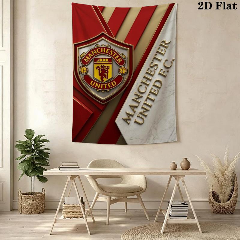 Manchester Crest Wallpaper Threepiece Set 1 Duvet Cover 2 Pillowcase Without Core Duvet Cover And Pillowcase Bedding Set