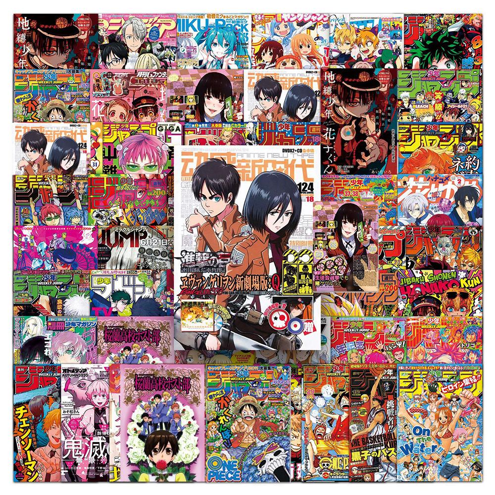 10 30 50Pcs Anime Posters Stickers Cool Spy×Family Jujutsu Kaisen Cartoon Graffiti Sticker Decals For Phone Skateboard Notebook