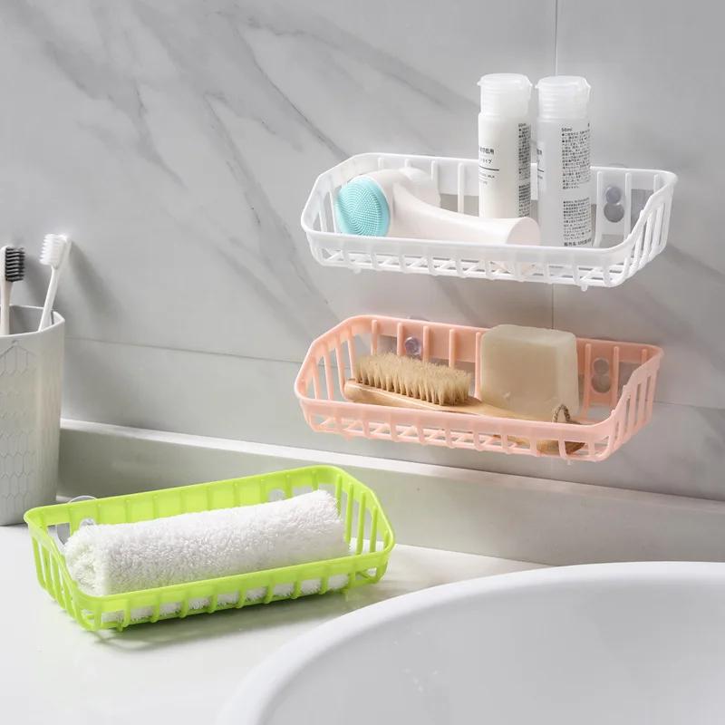Wash Multifunctional Suction Cup Dishwashing Sponge Holder Hanging Storage Rack Drain Rack Sink Shelf Kitchen Accessories Tool