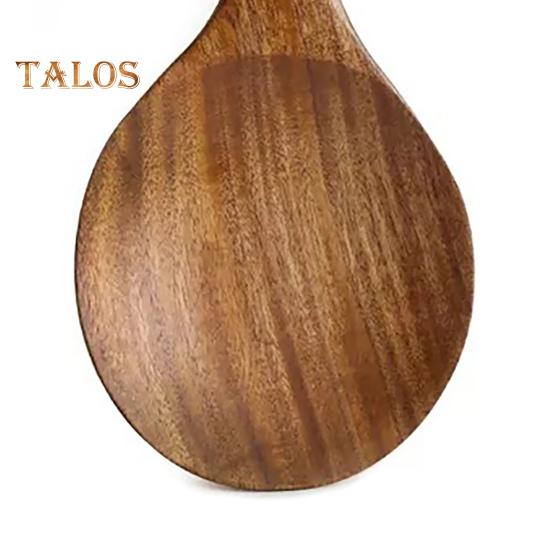 Treskje Lett å vaske Langvarig bærbar Utsøkt trehåndtak teak kokeskje for hjemmet