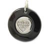 Les Trésors De Lily [L6693] - Silver Pendant 'Love' Black (ceramic) Rhodium-plated - 20 Mm