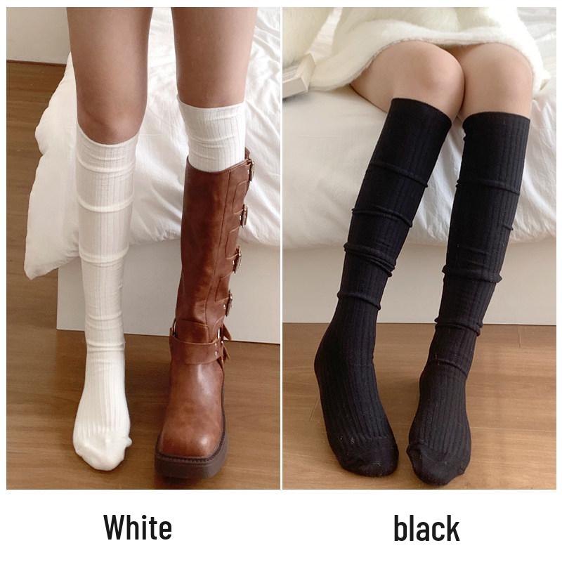 Damen Sommer Koreanischer Stil Über das Knie Dünne Socken mit Stiefeln