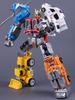 YUEXING  6 IN 1 New Transformation Movie Toys Devastator Anime Predaking Action Figure Robot Car Vehicle Dinosaur Model Boy Kids