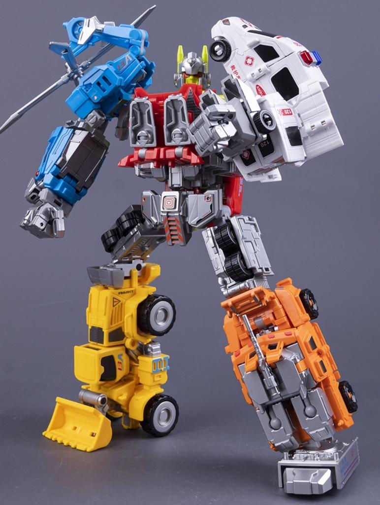 YUEXING 6 IN 1 New Transformation Movie Toys Devastator Anime Predaking Action Figure Robot Car Vehicle Dinosaur Model Boy Kids