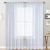 1pc Modern Solid Colour Sheer Curtain, Curtains for Living Room, Bedroom, Home Decoration, French Window Screen with Rod Pocket