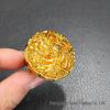 Dubai 24k Gold Filigree Flower Ring - Women's Wedding Jewelry for Global Elegance