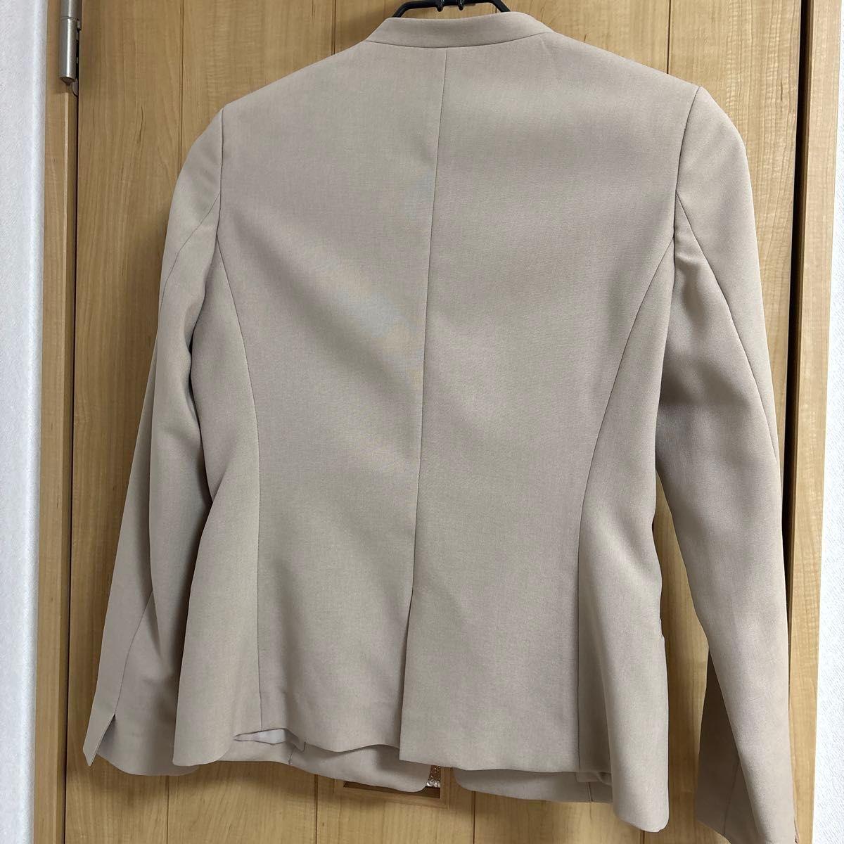 PLST Collarless Jacket Beige S size