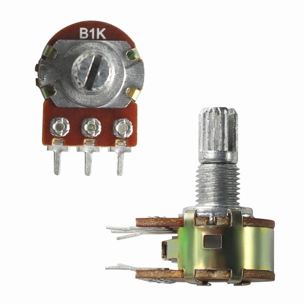 10PCS WH148 15mm 3pin Linear Potentiometer With Nuts And Washers 1K 2K 5K 10K 20K 50K 100K 250K 1M Potentiometers Kit