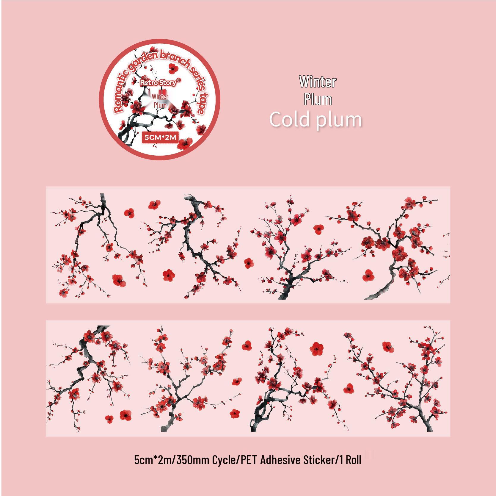 Retro Garden Die-Cut Tape for DIY Journal Decoration 40x40x50mm
