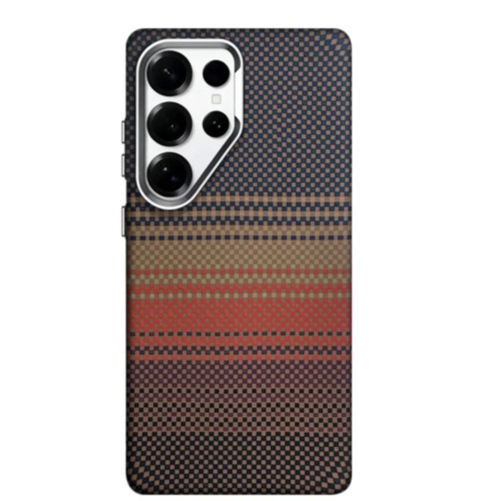 Fashion Patterns Carbon Fiber Texture N52 Magnet Phone Case for Samsung S26 Ultra S25 Ultra S24 Ultra S23U /Shockproof /Thin Anti-fingerprint