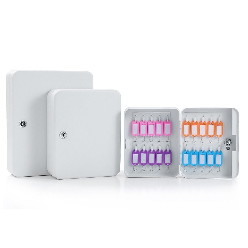 Metal Construction Key Box Code Lock Wall Mount Key Cabinet Security Lock Holds 20 Keys Key Storage Box Home Storage
