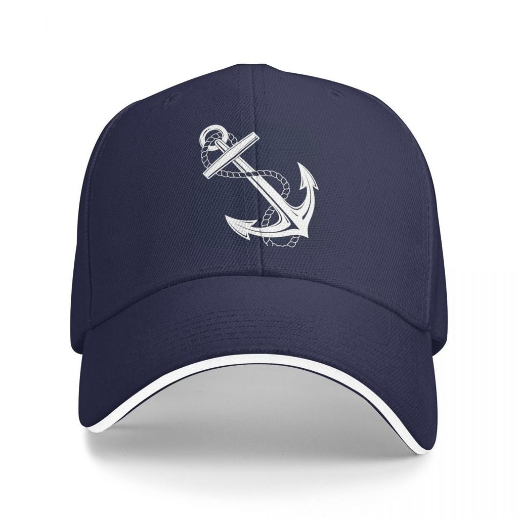 Unisex Baseball Hats Anchor Nautical White And Navy Outdoor Streetwear Summer Sports Baseball Caps Hip Hop Cap Casquette Hats