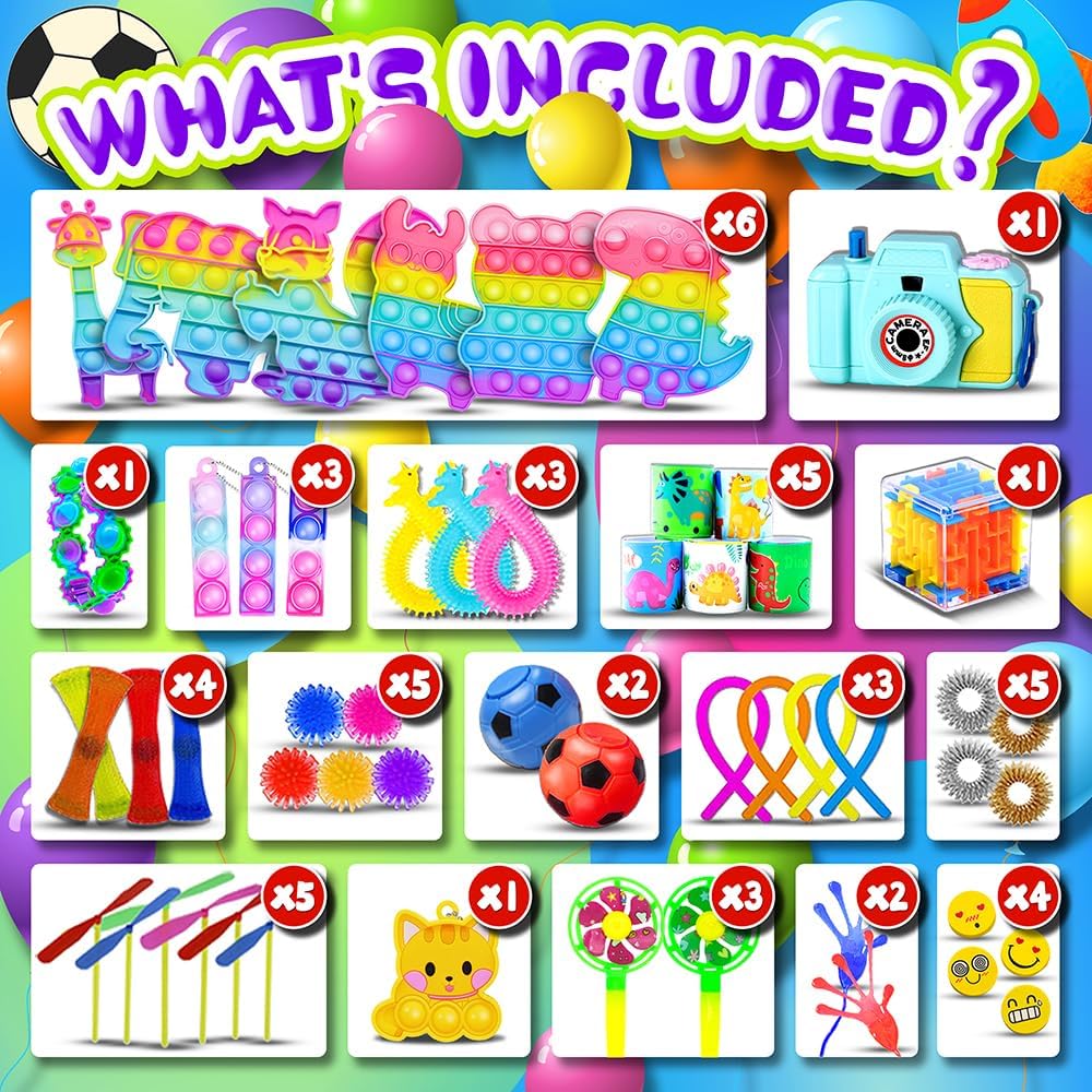 1000pcs Party Favors Goodie Bags for Kids, Fidget Toys Pack, Stocking Pinata Stuffers, Birthday Gifts, Classroom Prize, Treasure Box, Carnival