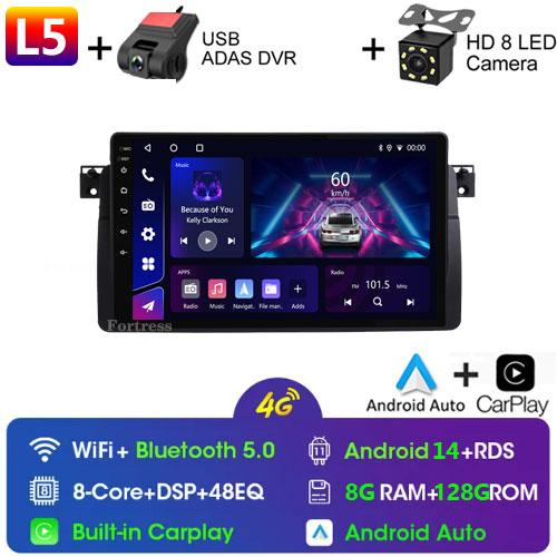 for BMW E46 M3 X5 1998-2006 Android 12 Car Radio Multimedia Video Player 2 Din Navigation Carplay DVD Head Unit Audio Stereo Gps