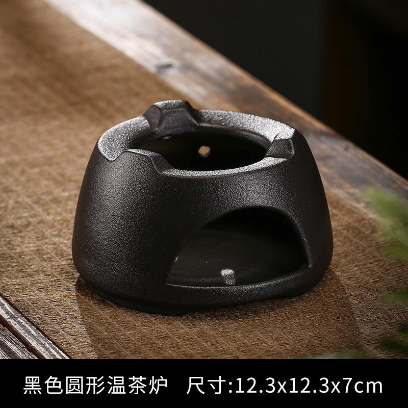 Rope Handle Ceramic Teapot Retro Style Gongfu Teapot Natural Jute Rope & Pottery No-Scald Design Daily Brewing Companion