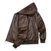 Giacca da uomo in pelle PU con colletto alla coreana, Giacca da moto slim fit, Top versatile