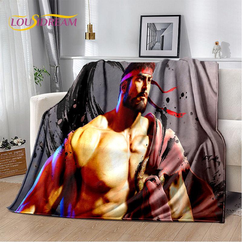 Street Fighter Retro Game Gamer Soft Plush Blanket,Flannel Blanket Throw Blanket for Living Room Bedroom Bed Sofa Picnic Cover