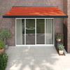 VidaXL Retractable Awning Orange and Brown 3x2.5 M Fabric and Aluminium 3154616