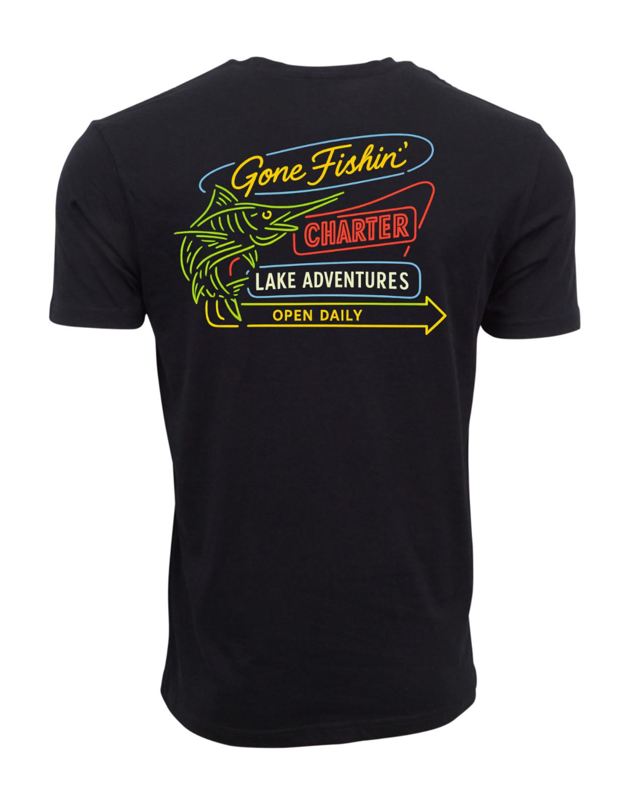 Gone Fishin Charters Mens Graphic T shirt XXXXL