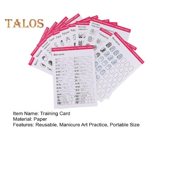 12-teiliges Nailart-Trainingsbuch, wiederverwendbares Übungsblatt für Nageldesign, für Frauen, Anfänger, Fingernagelmuster-Vorlage, Übungsbuch, Maniküre, Färben, Zeichnen