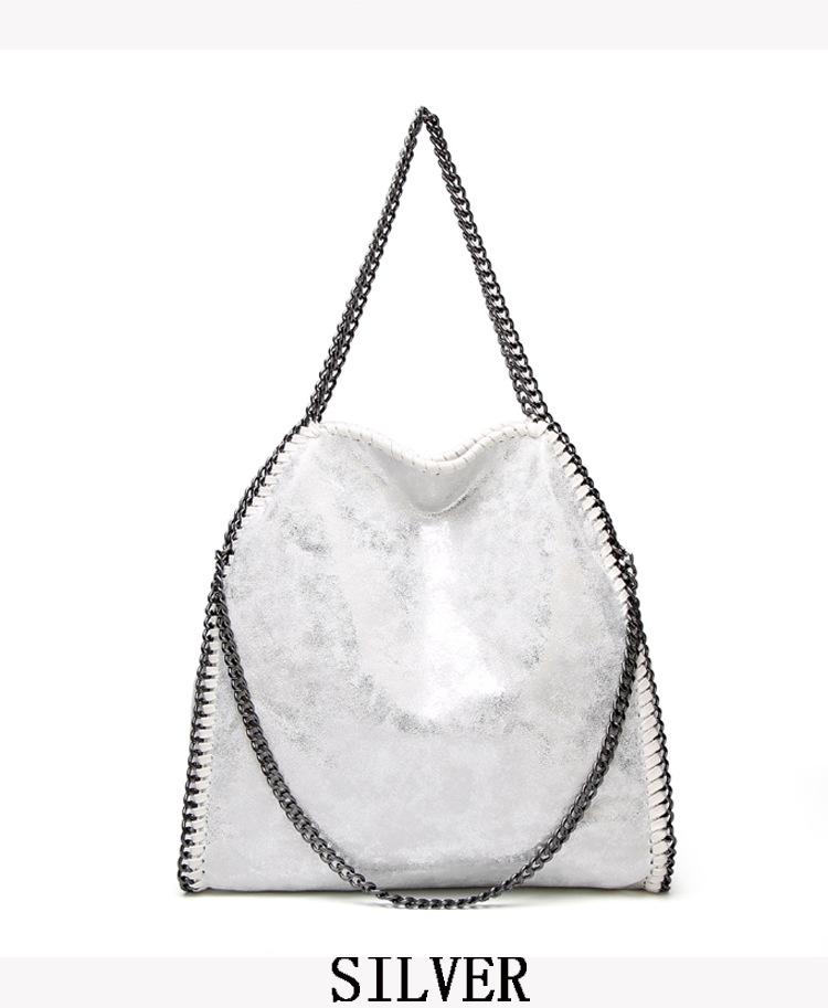

Autumn Winter Frosted Material Handbag Chain Woven Foldable Lady s Shoulder Bag Women Multi-funcation Bag (30cm Max Length 50cm)