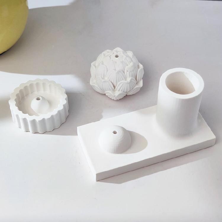 Incense Insert Silicone Molds DIY Cement Concrete Yoga Incense Stick Holder Mold