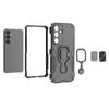 For Samsung Galaxy S25 FE Case Rotatable Ring Kickstand PC+TPU Shockproof Phone Cover