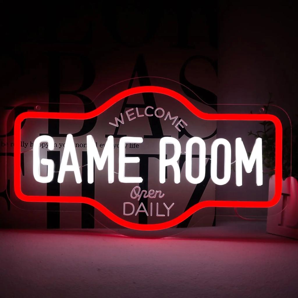 Game Room Neon Sign Gaming for Wall Decor Man Cave Signs for Game Room Teen Boy Bedroom Home Bar Club Decorations Gifts