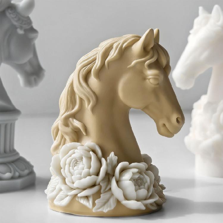 Horse Theme Silicone Candle Making Mold With Intricate Detailing For Unique Handcrafted Home Decoration