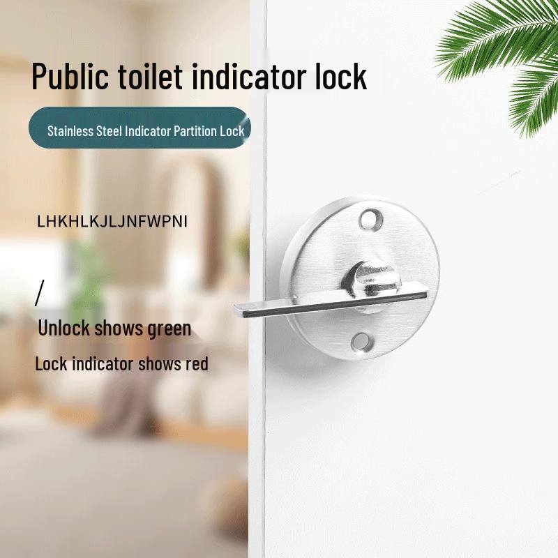 Nerezový indikátor veřejné toalety, dveřní zámek a klika