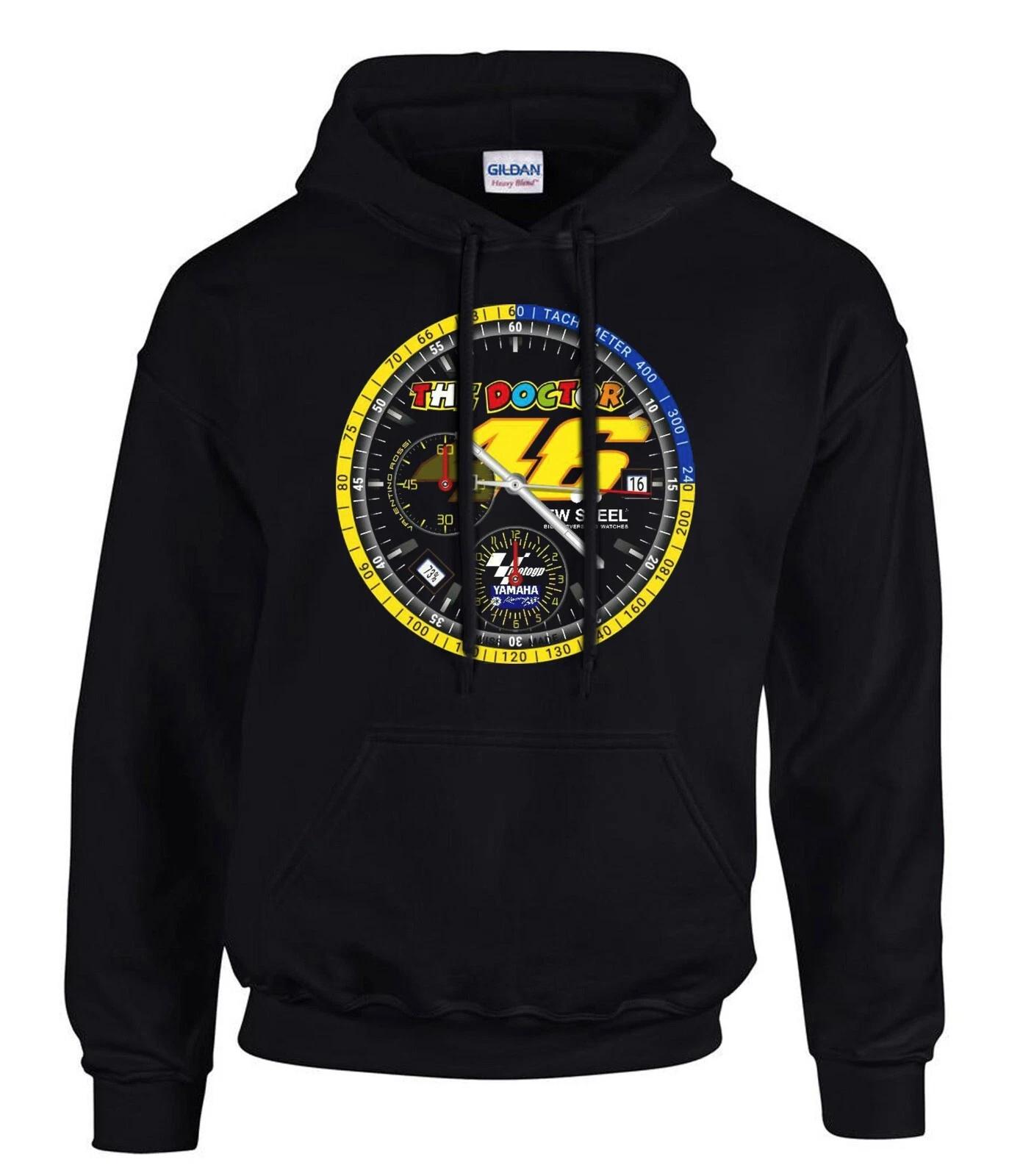 46 The DOCTOR Valentino Rossi pilot Schwarze Hoodies Kapuzenpullover -31091 -SW M