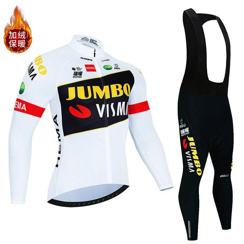 Costum de Ciclism Sportiv Nou de Toamnă și Iarnă, Cald, din Catifea, cu Mânecă Lungă, Rezistent la Vânt și Apă, pentru Bicicletă Sportivă, Bicicletă de Munte