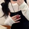 2026 Hollow Matte Color Irregular Oval Stone Unique Design Pendant Necklaces for Women Adjustable Rope Chain Chokers Jewelry