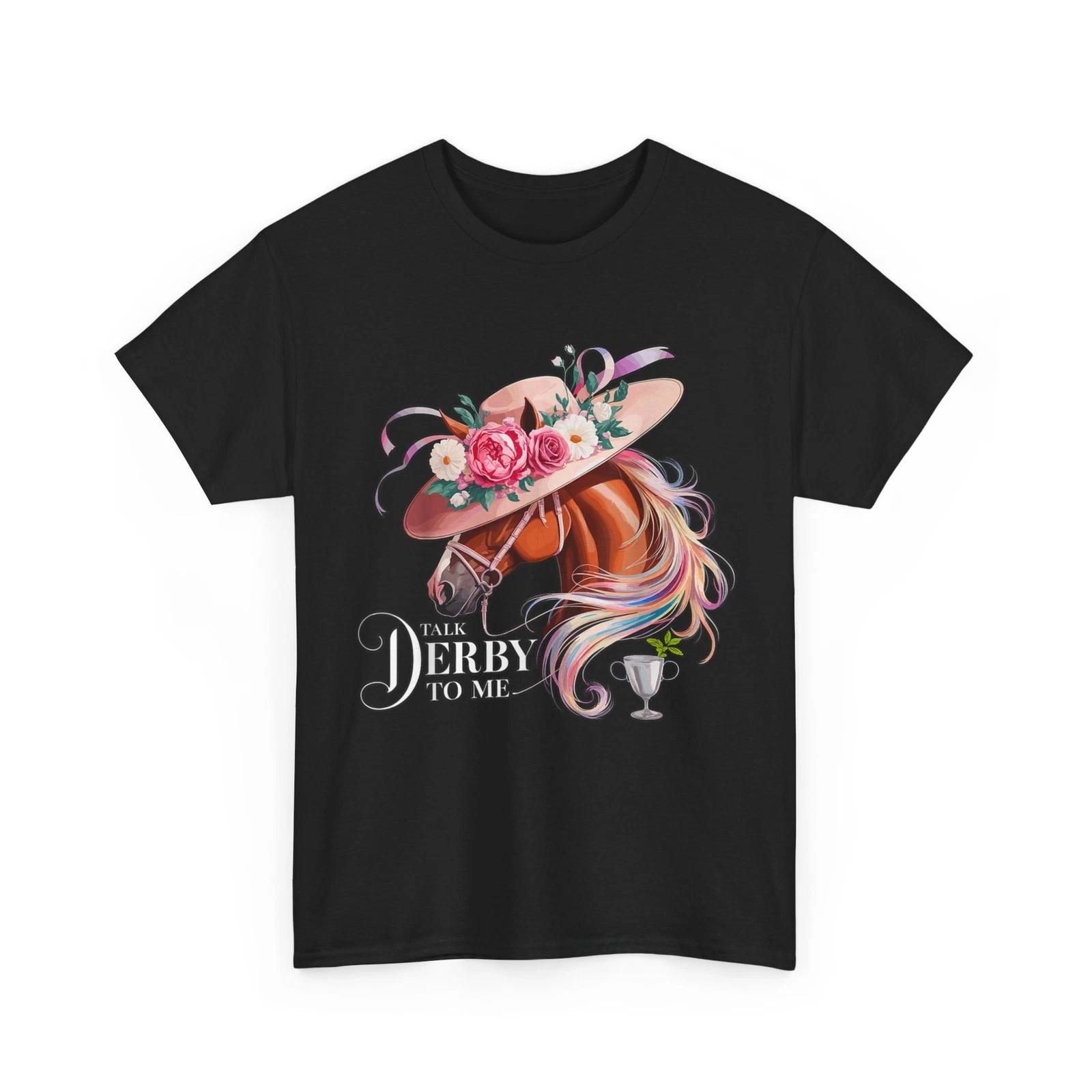 Talk Derby to me Derby Day Horse Racing T-Shirt M