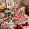 3pcs Christmas red checkered printed coreless bedding set multiple sizes bedrooms dormitories comfortable, machine washable