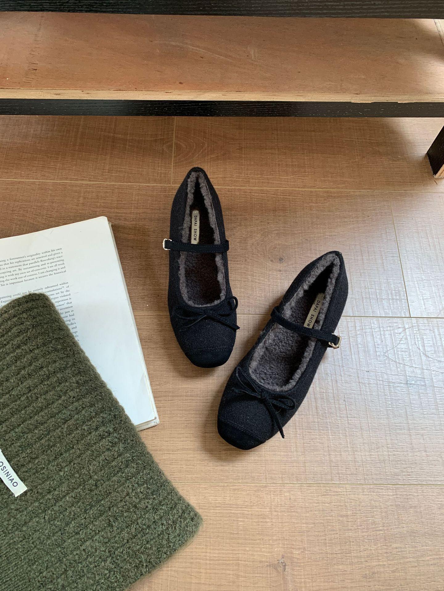 

Coarse heel ballet single shoes women s 2025 new Mary Jane shoes with skirts Gentle evening shoes Doudou shoes 39 чёрный