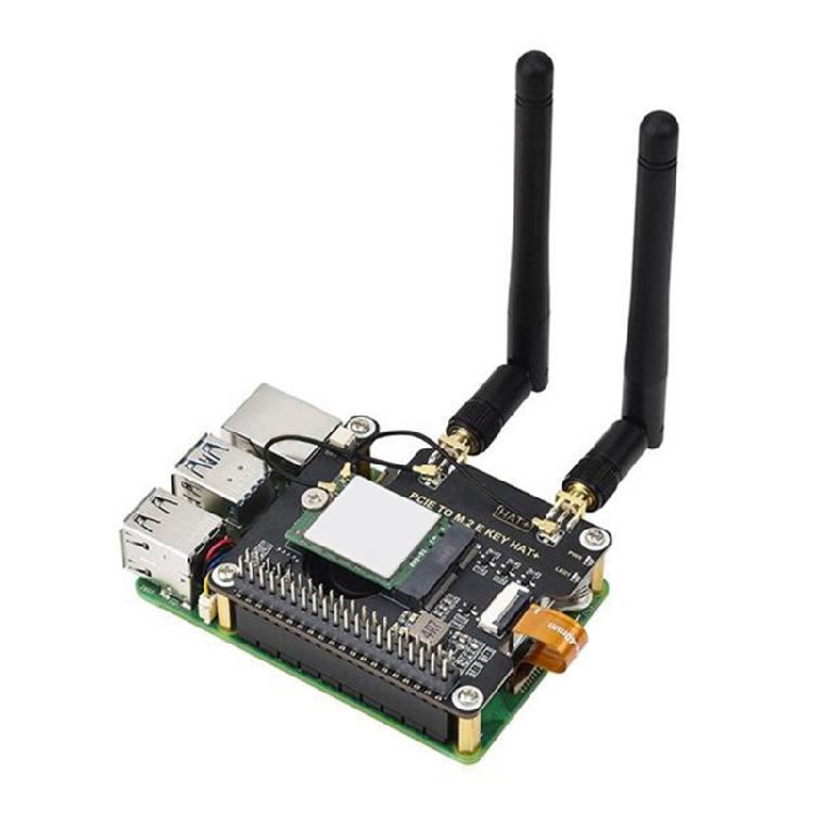 PCIe To M.2 E Key HAT+ Adapter Card Support For Pi 5 Expansion Board Various Wireless Cards Support WIFI5 Wifi6e
