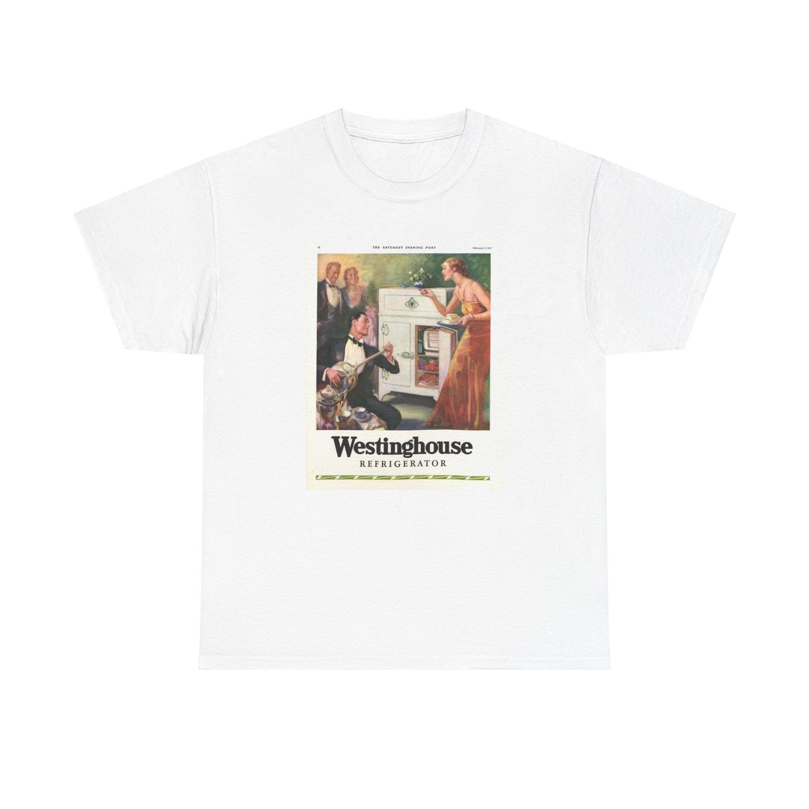 

Vintage Westinghouse Refrigerators Advertisement T-Shirt Mens Womens Tees Top Tee, Retro Saturday Evening M