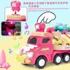 Modellspielzeug zum Zusammenbauen für Kinder, Cartoon, doppelstöckiges Transportfahrzeug, Trägheitsfahrzeug, Modellset, Spielzeug, Geschenk B128